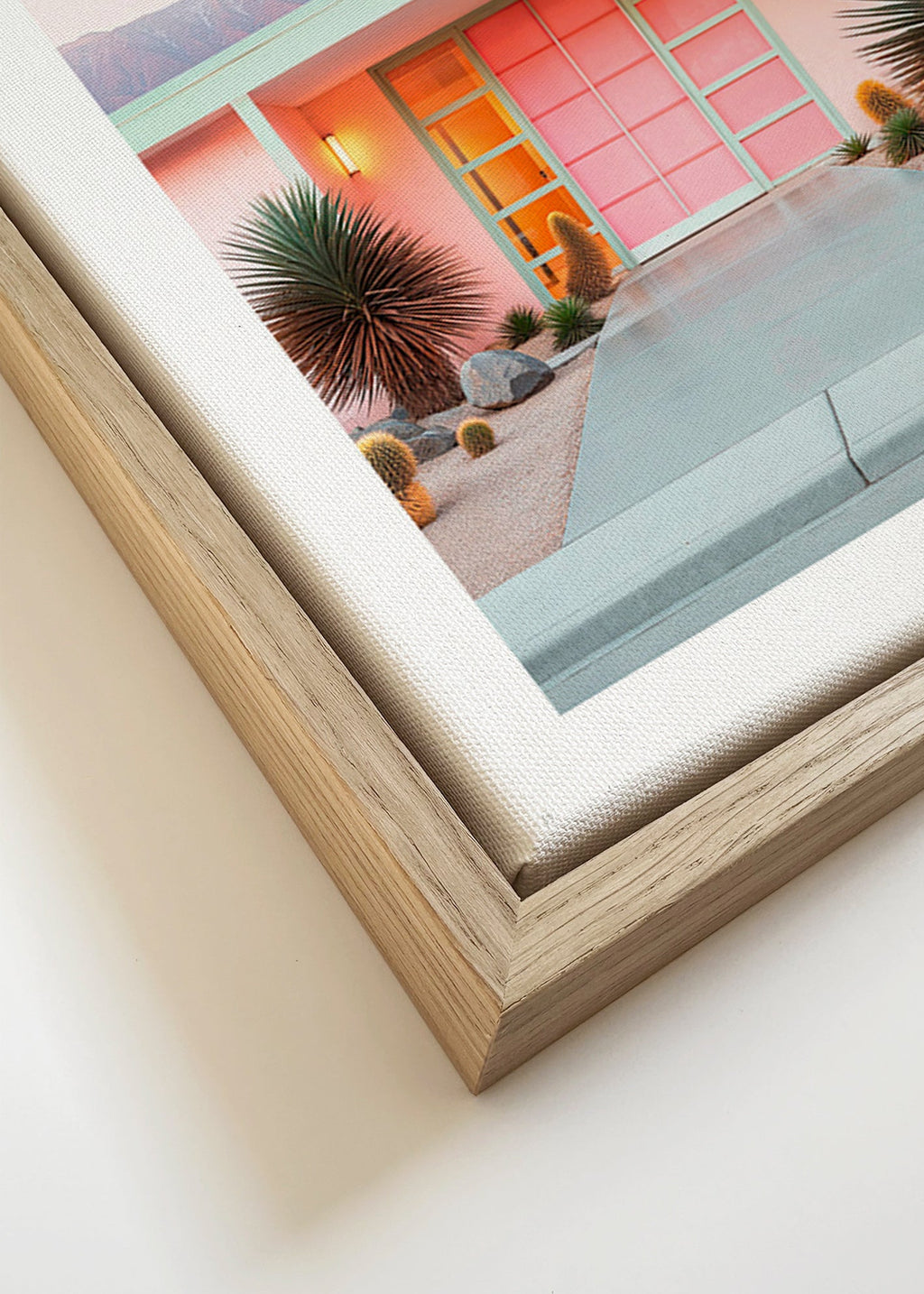 Estampa botânica Palm Springs rosa – Canvas detail