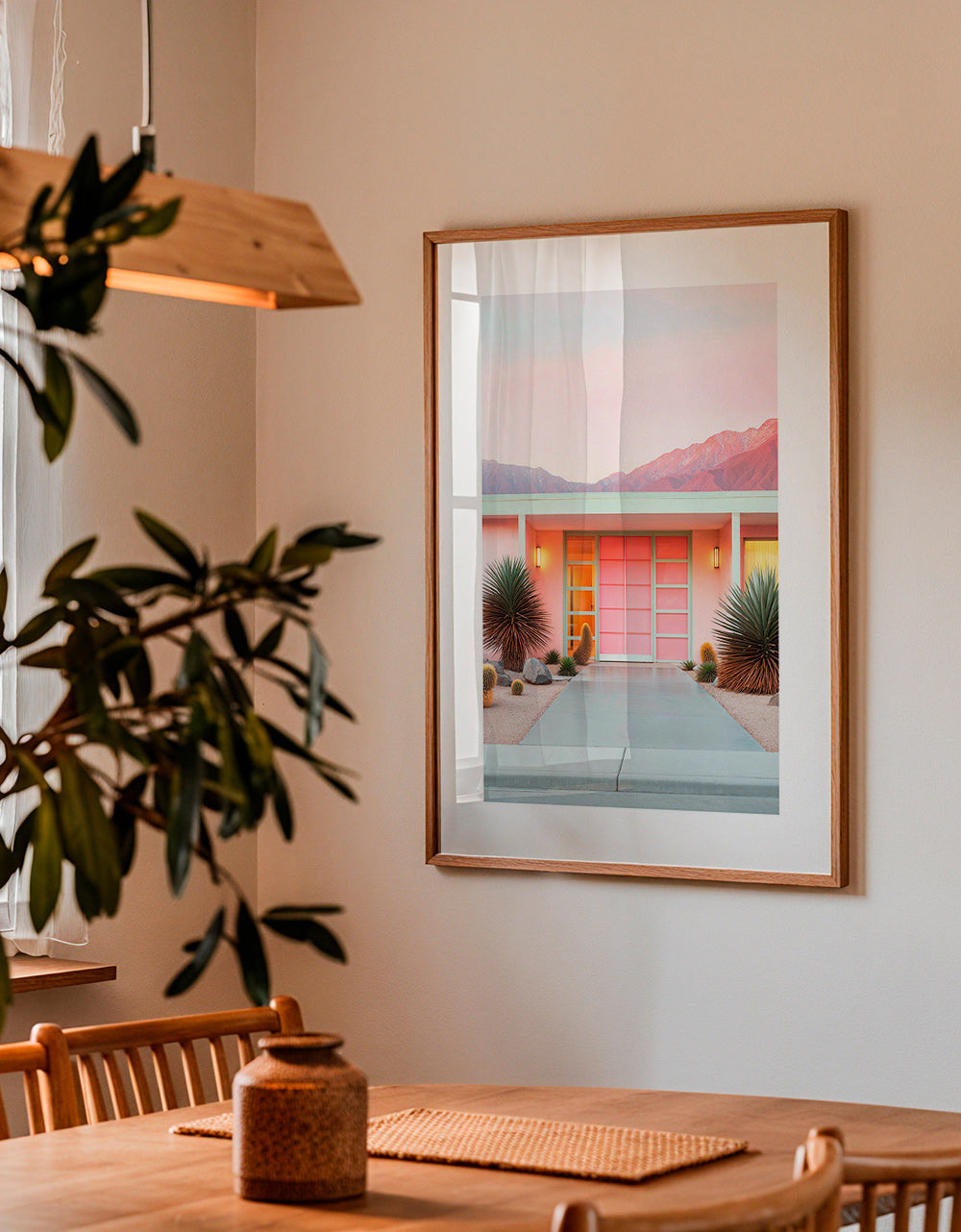 Estampa botânica Palm Springs rosa – Product2