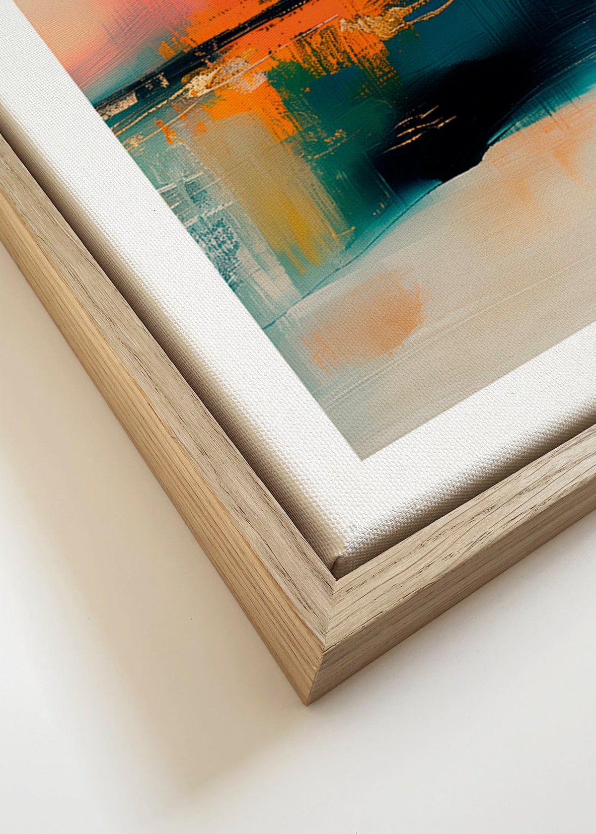 Quadro abstrato com reflexos aquáticos – Canvas detail