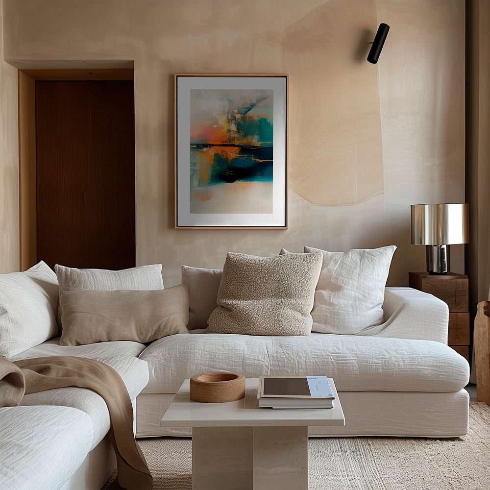 Quadro abstrato com reflexos aquáticos – Canvas2