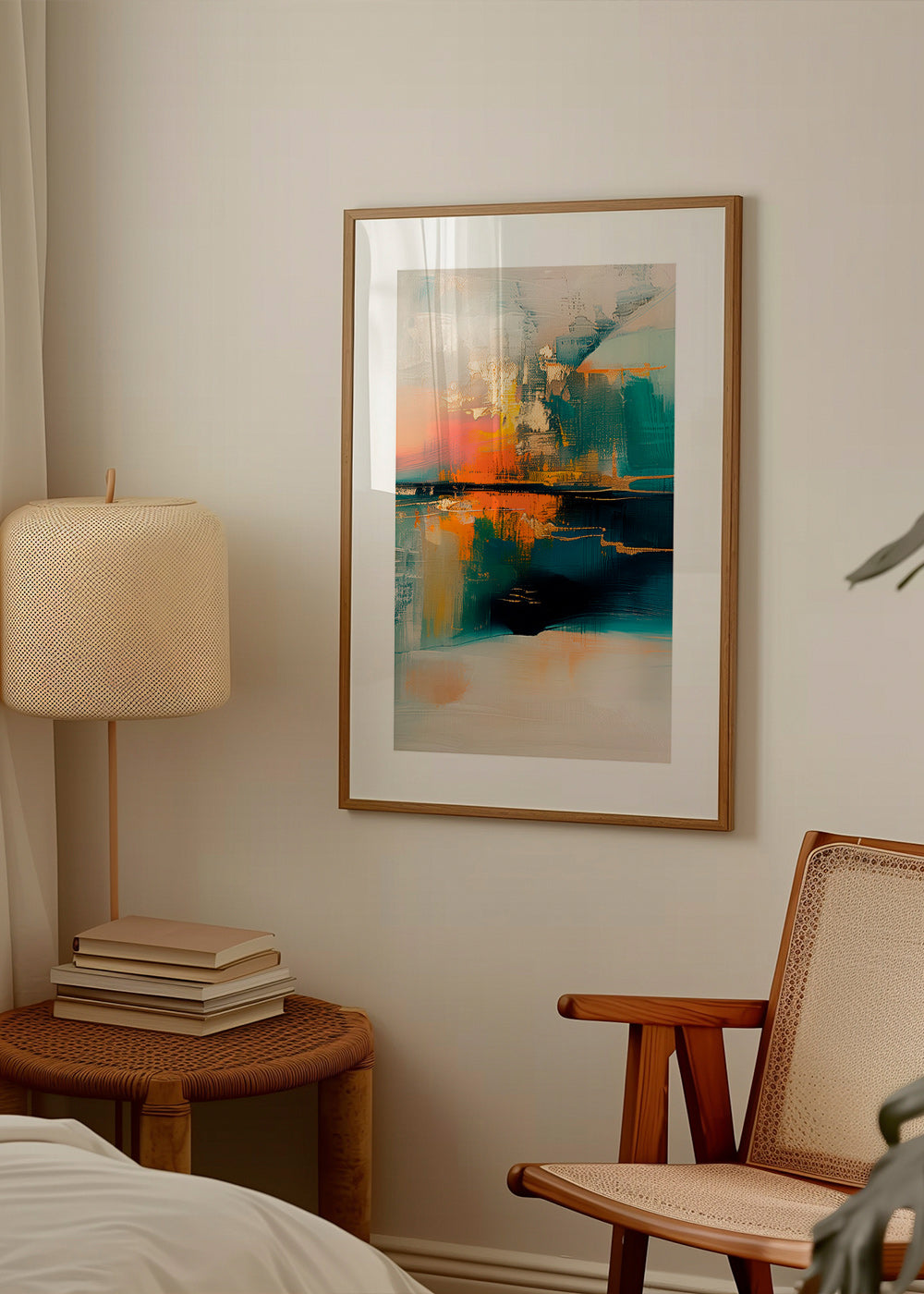 Quadro abstrato com reflexos aquáticos – Product1