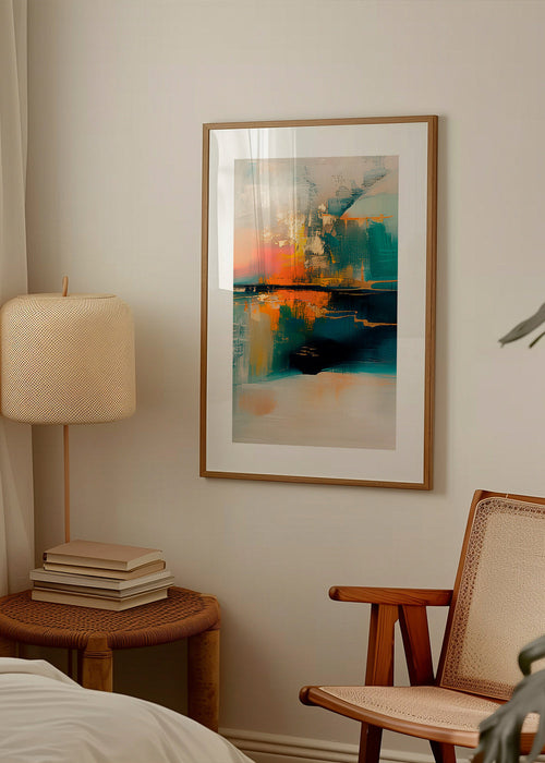 Quadro abstrato com reflexos aquáticos – Product1