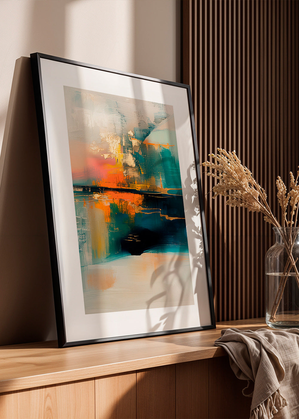 Quadro abstrato com reflexos aquáticos – Product2