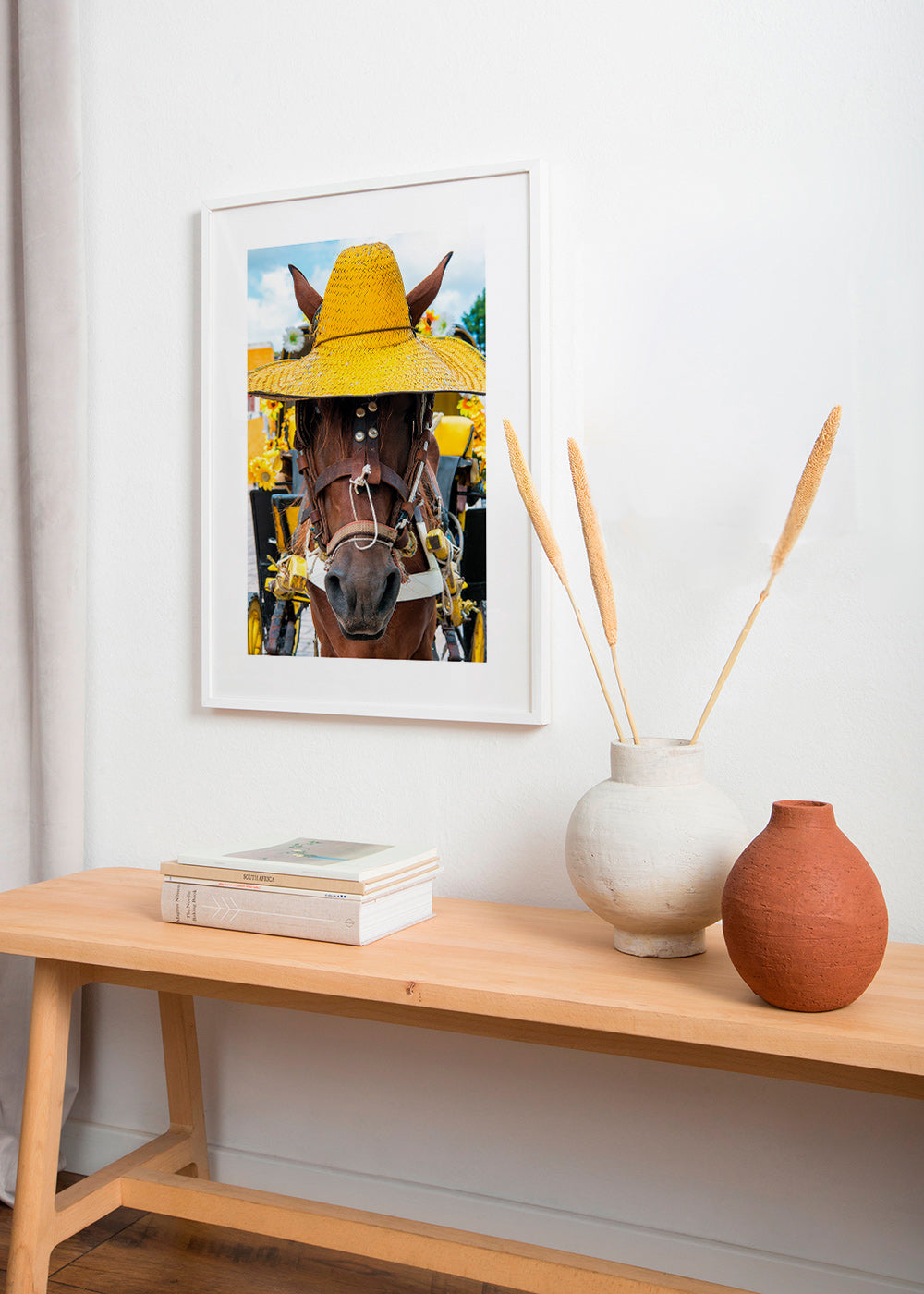Quadro de cavalo com chapéu amarelo – Product3