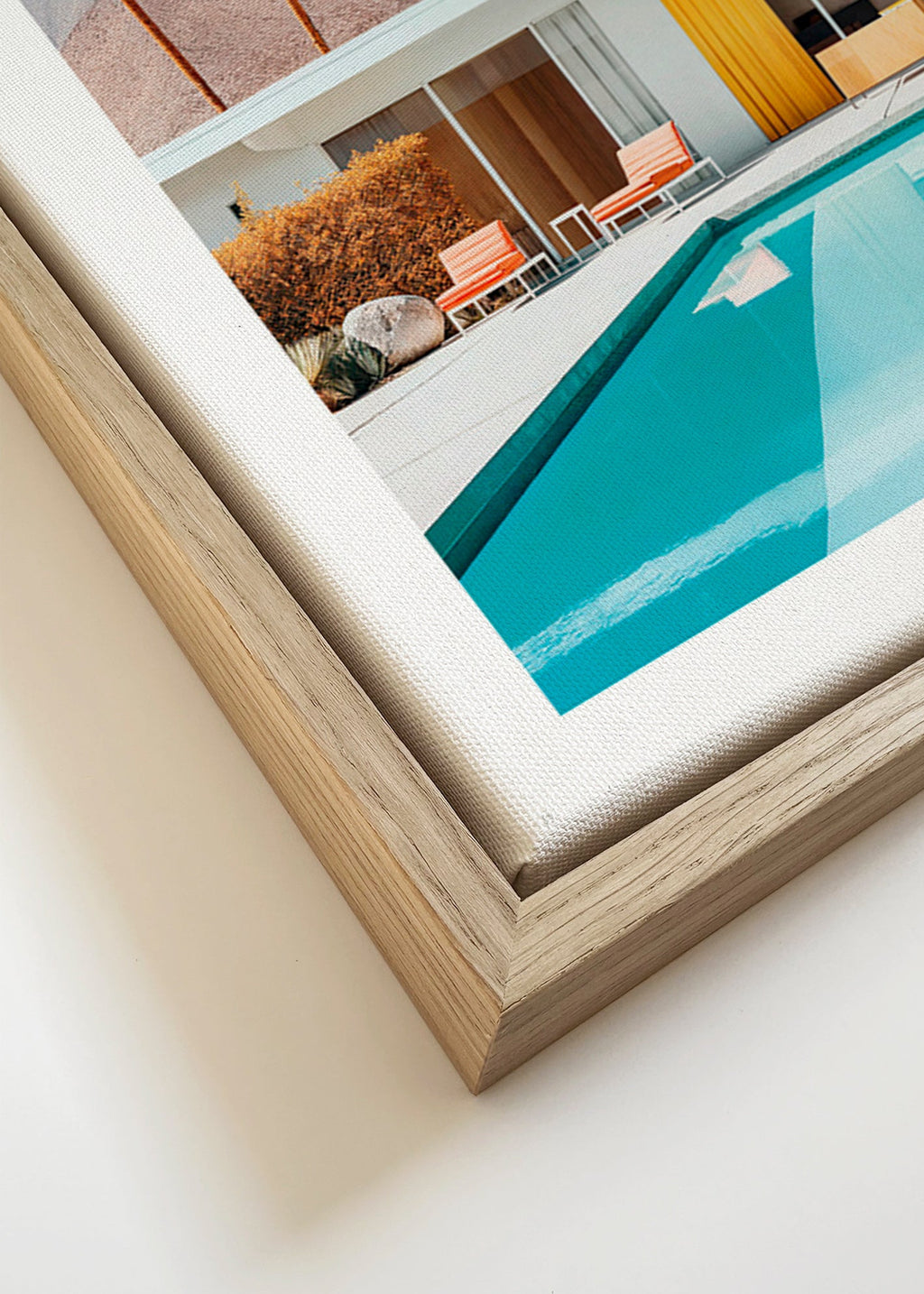 Paisagem com piscina e palmeiras – Canvas detail