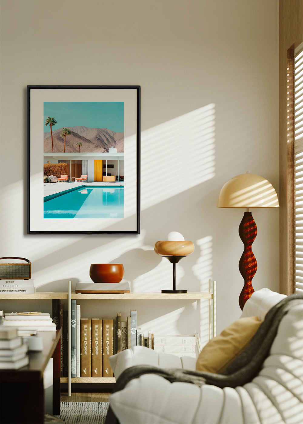 Paisagem com piscina e palmeiras – Canvas2