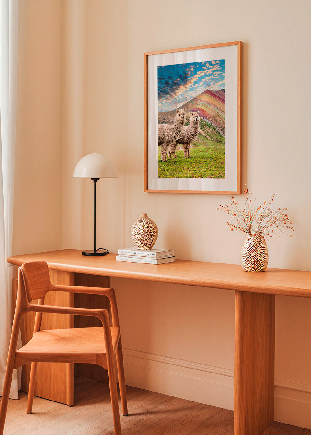 Quadro alpacas na montanha arco-íris – Product3