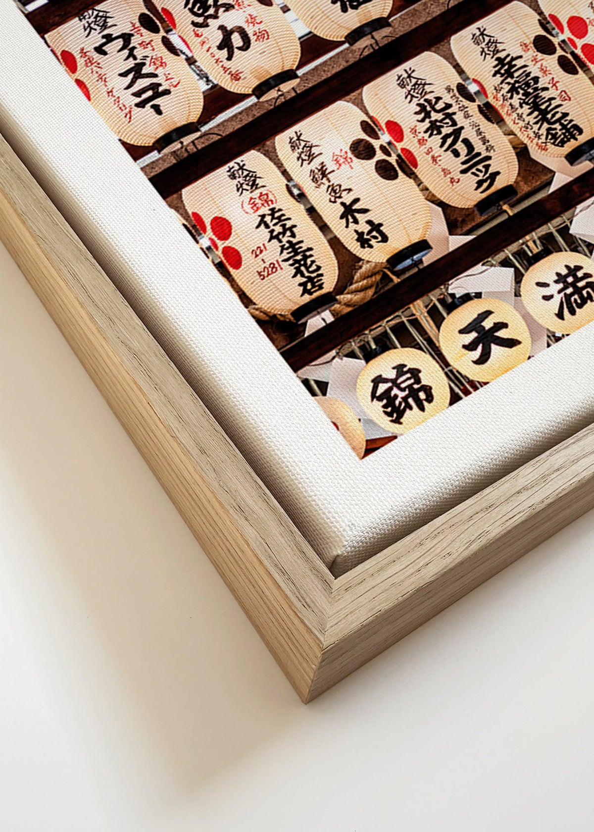 Fotografia de lanternas japonesas em fila – Canvas detail