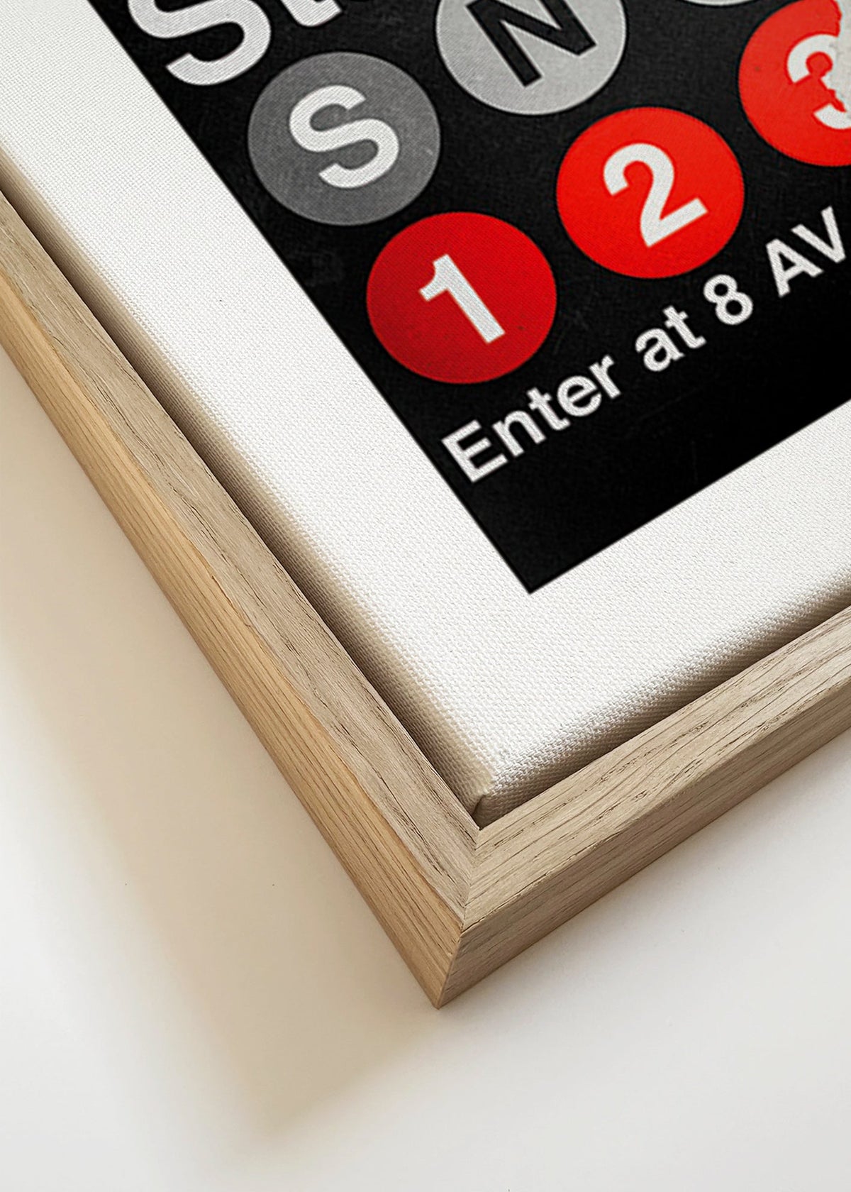 Poster de viagem com placa Metro vermelha – Canvas detail