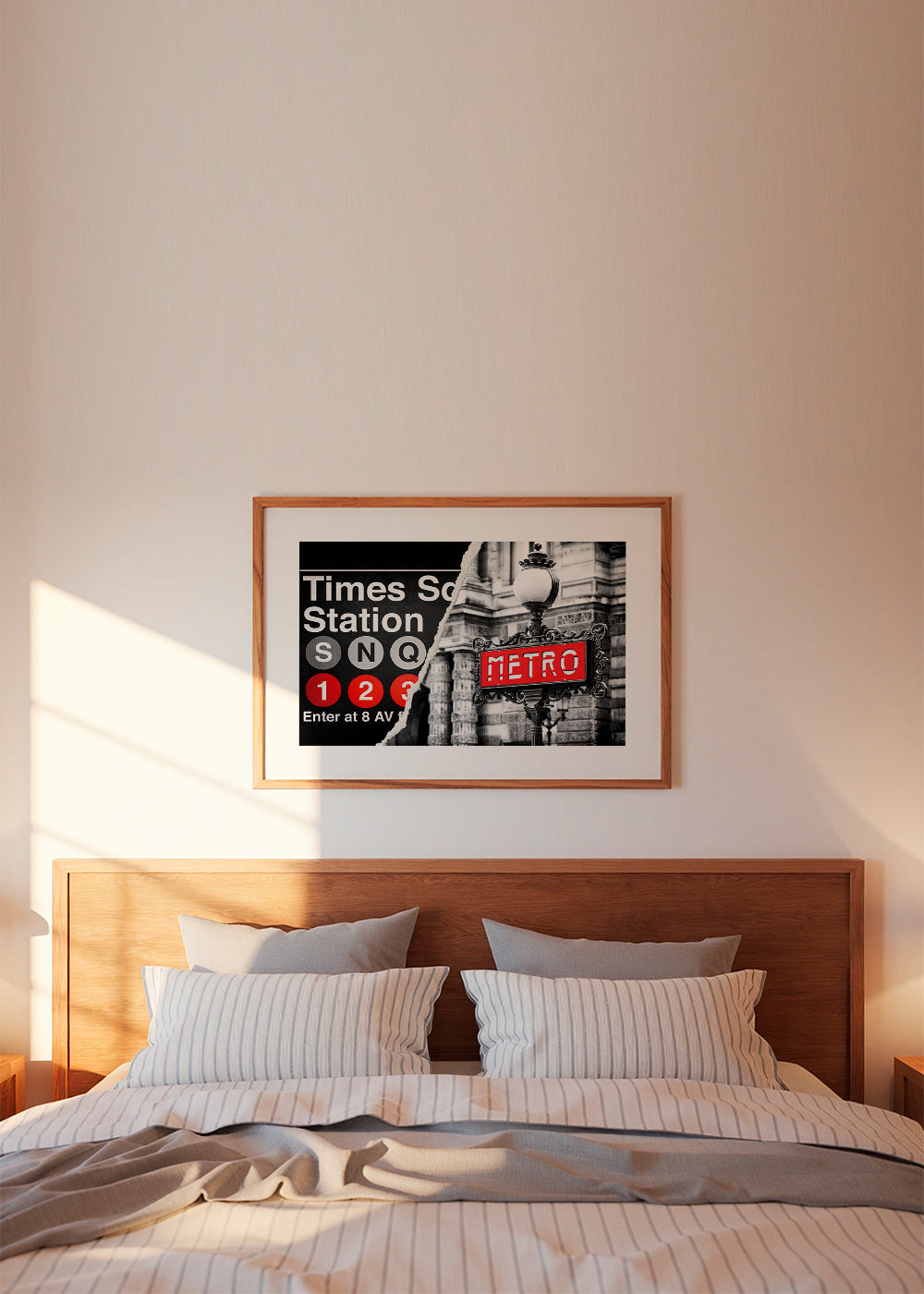 Poster de viagem com placa Metro vermelha – Product1