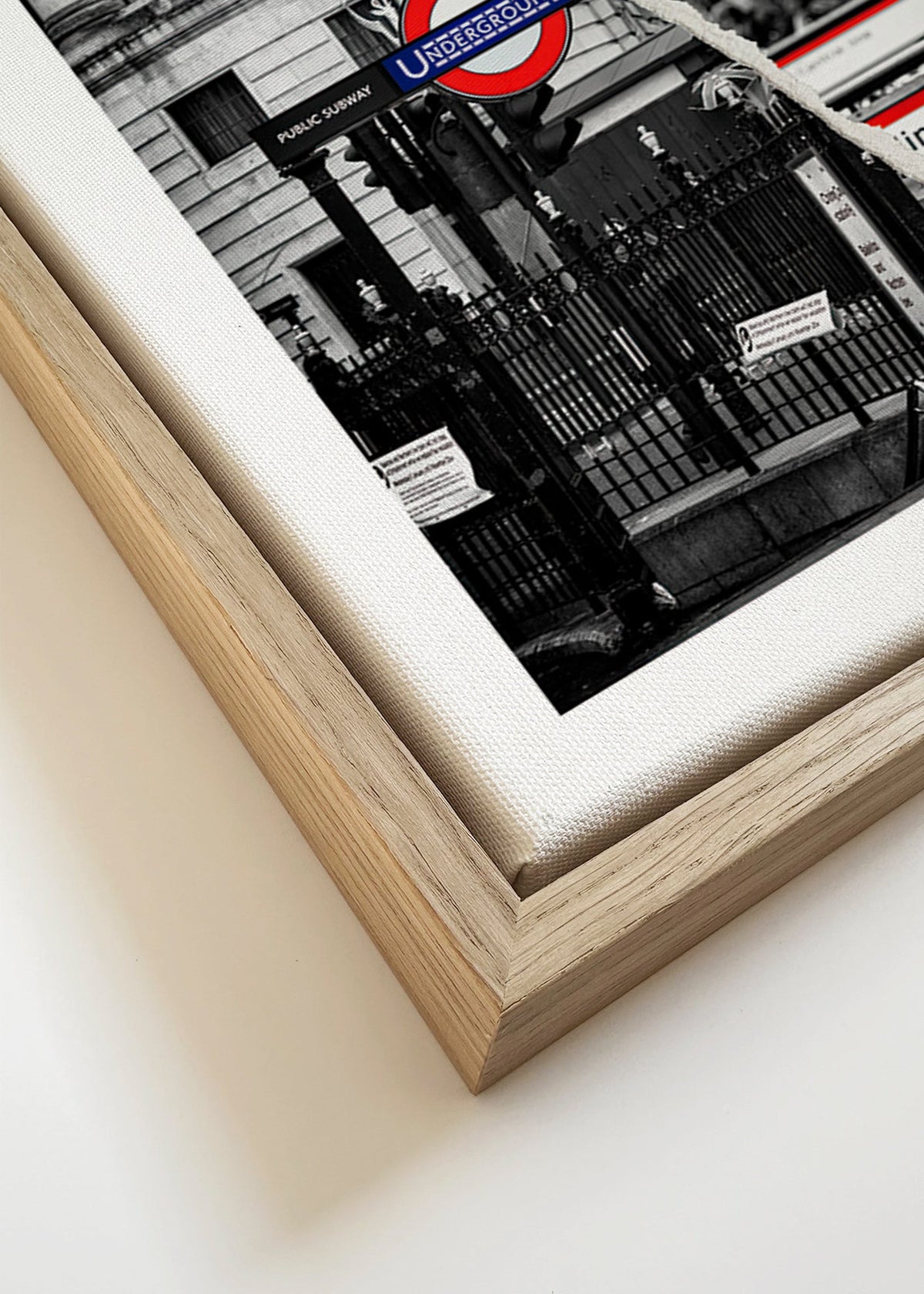 Arte para cidade com placa Underground de Londres – Canvas detail