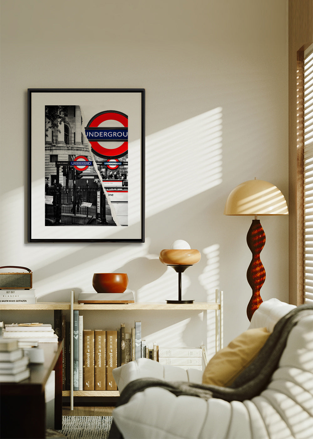 Arte para cidade com placa Underground de Londres – Canvas1