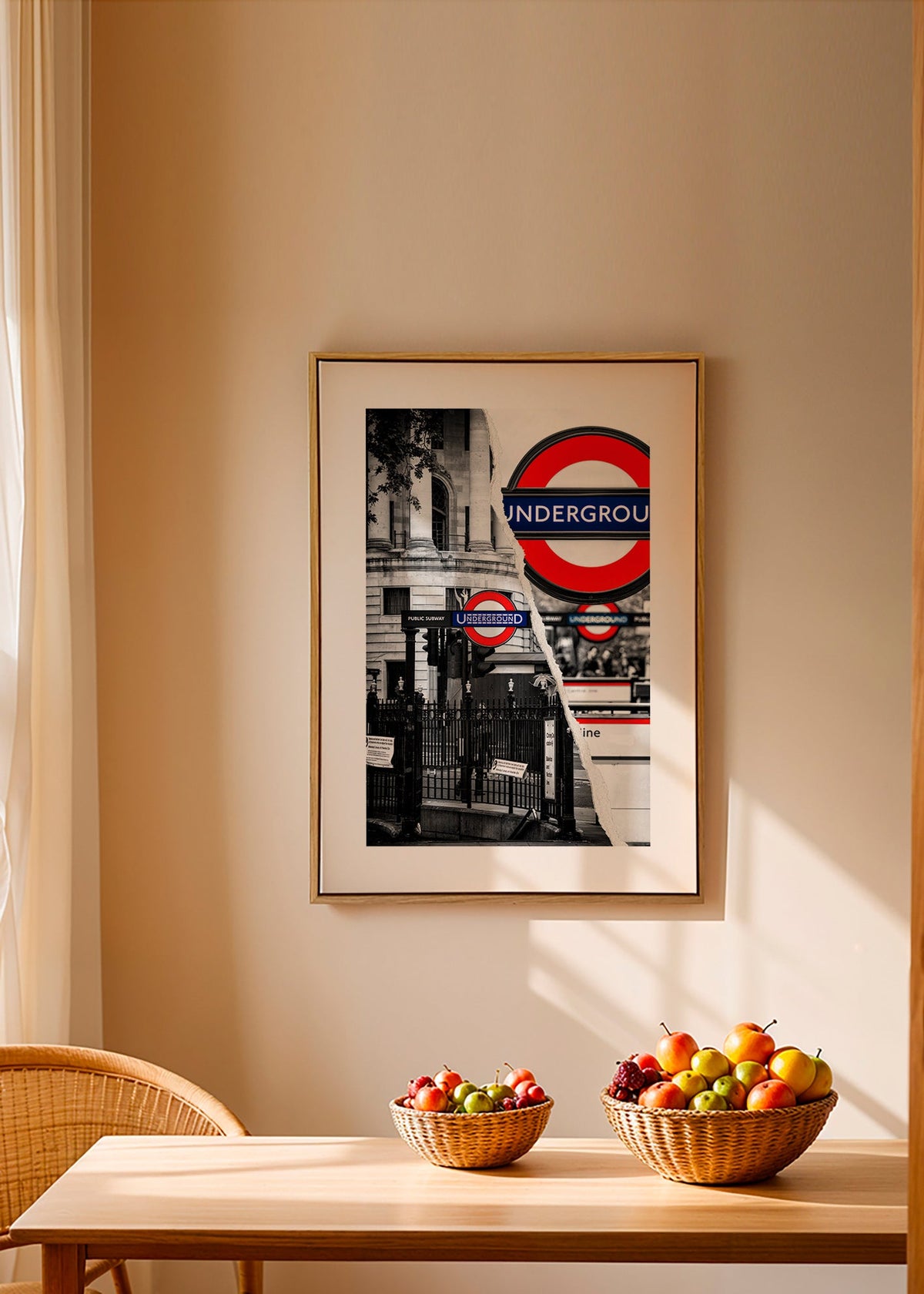 Arte para cidade com placa Underground de Londres – Canvas2