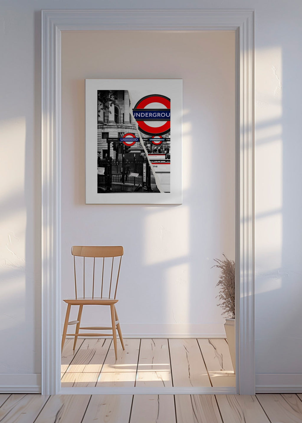 Arte para cidade com placa Underground de Londres – Canvas