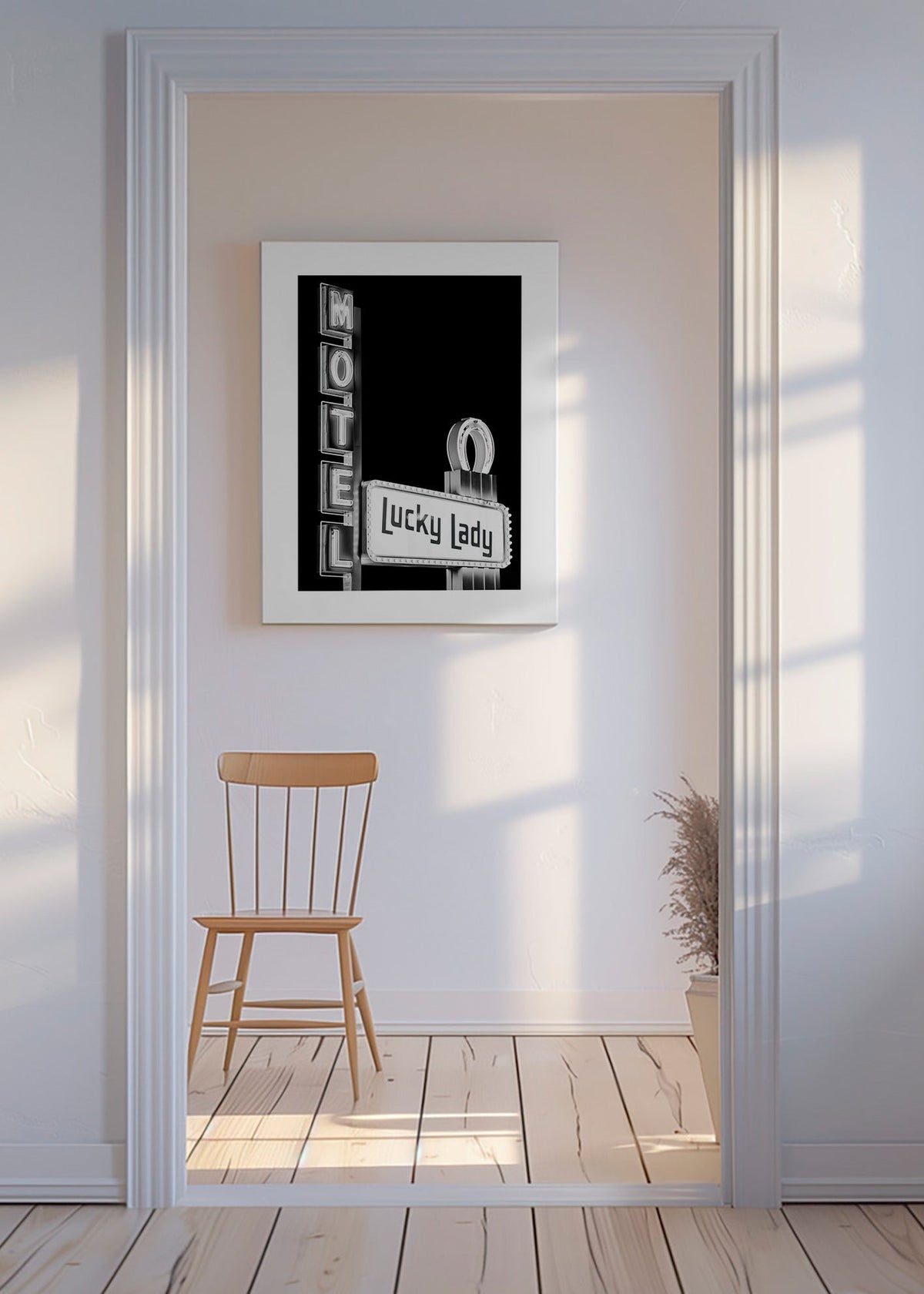 Fotografia letreiro Lucky Lady do motel – Canvas