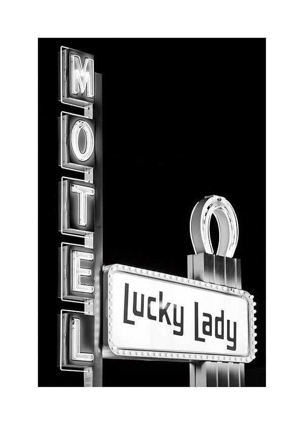 Fotografia letreiro Lucky Lady do motel