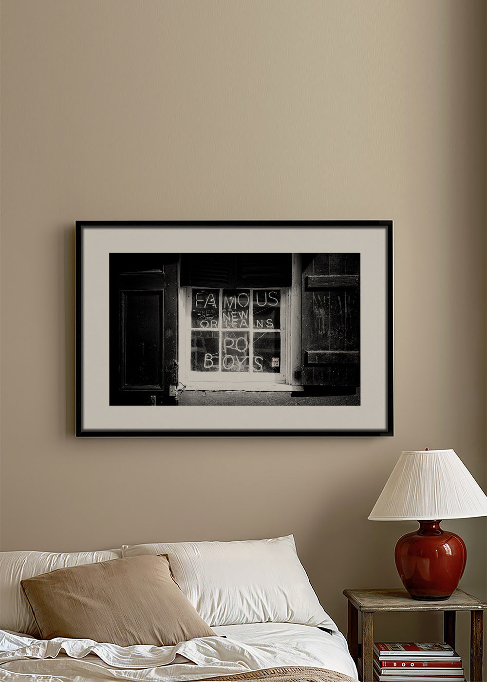 Arte para cozinha: letreiro New Orleans a preto e branco – Canvas2