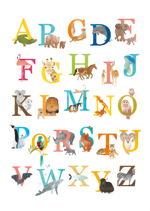 Lâmina infantil: alfabeto de animais
