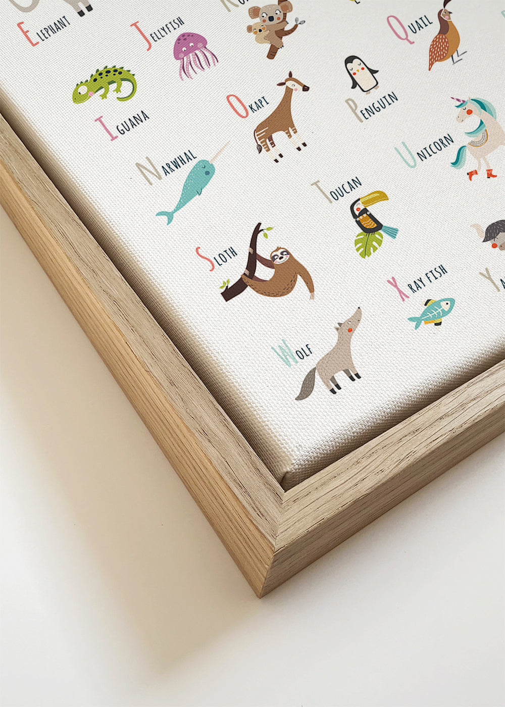 Poster alfabeto com animais para crianças