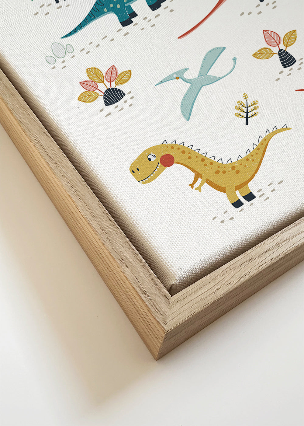Lámina infantil com dinossauros divertidos