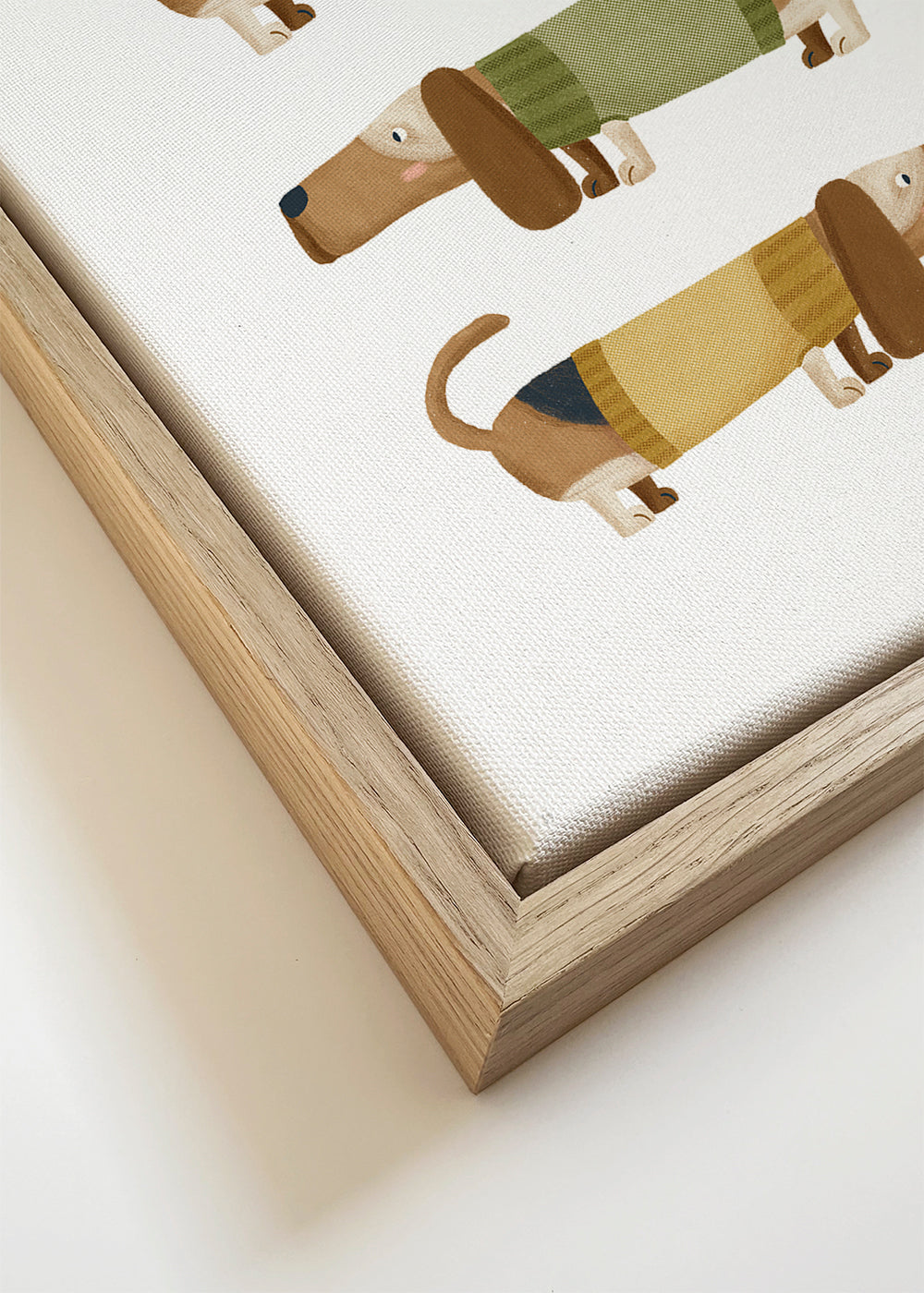 Ilustração trio de dachshunds