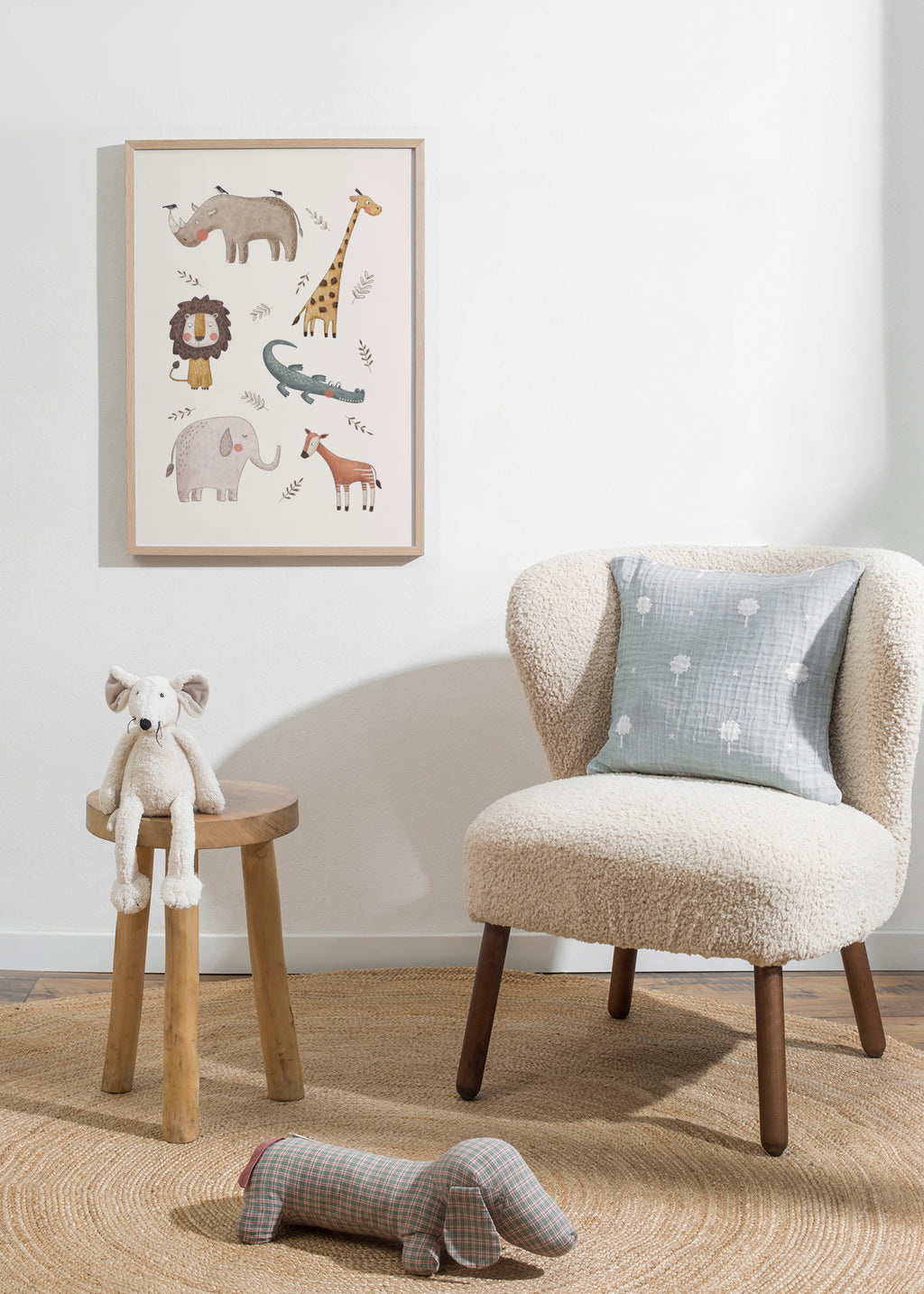 Safari animals - Framed poster in an interior