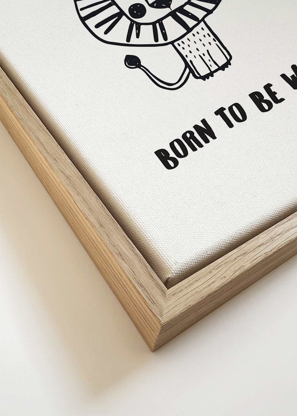 Ilustração leão minimal 'Born to be wild'