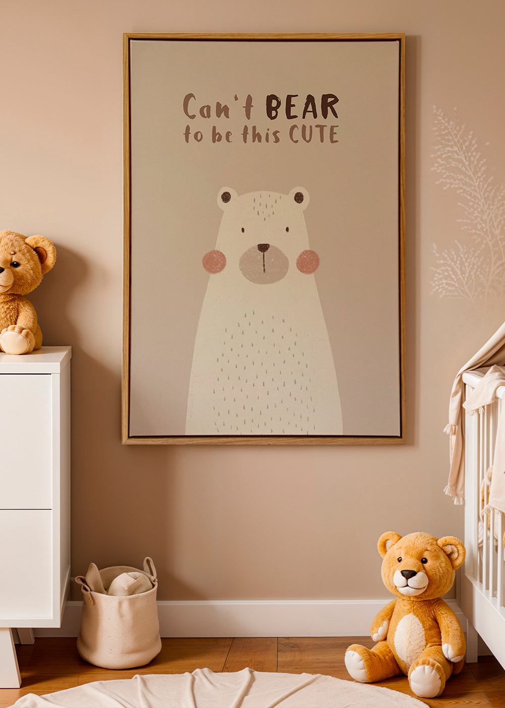Lámina infantil: urso bege fofo