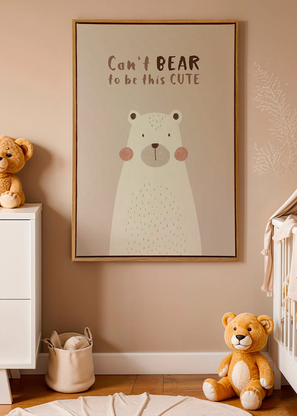 Lámina infantil: urso bege fofo