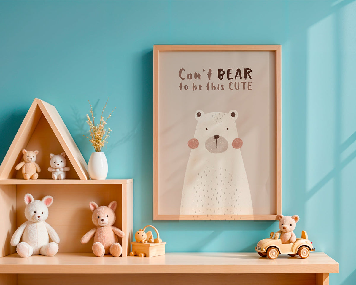 Lámina infantil: urso bege fofo