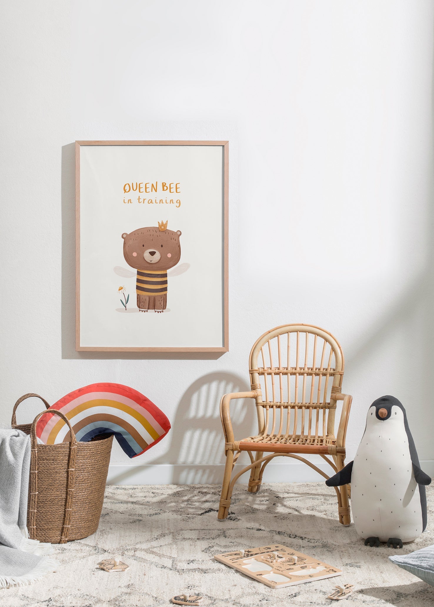 Estampa infantil urso abelha