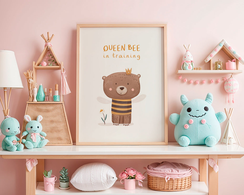 Estampa infantil urso abelha