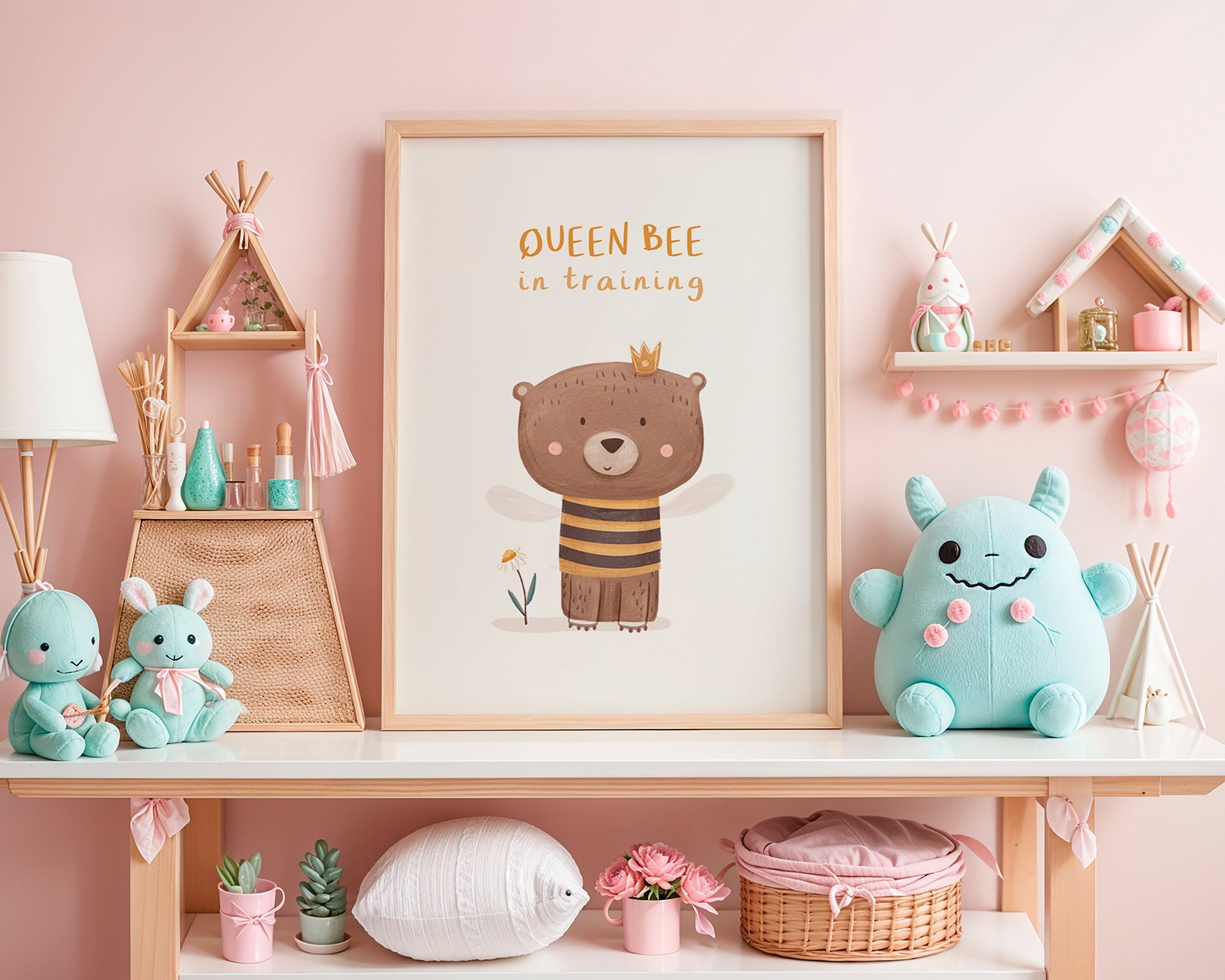 Estampa infantil urso abelha