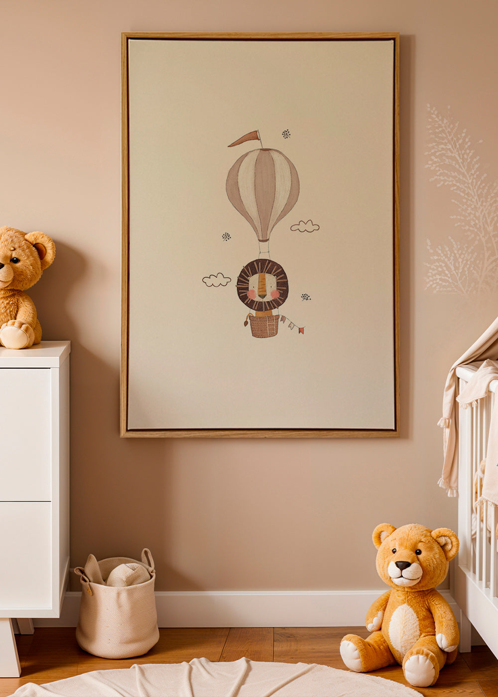 Lâmina infantil: leão no balão