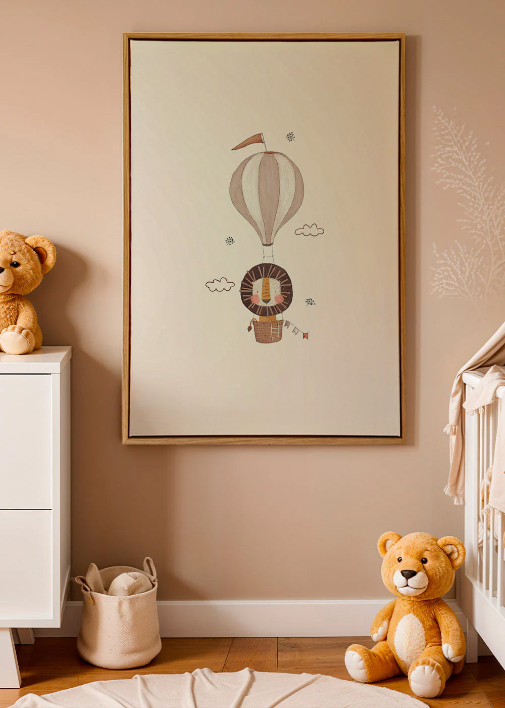 Lâmina infantil: leão no balão