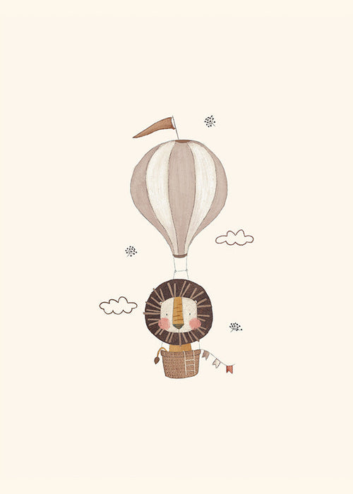 Lâmina infantil: leão no balão