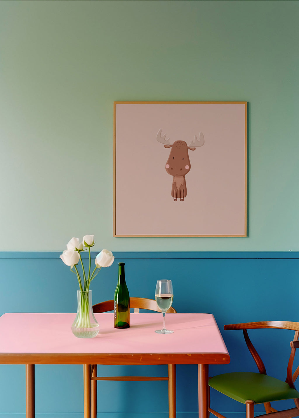 Ilustração minimalista de alce