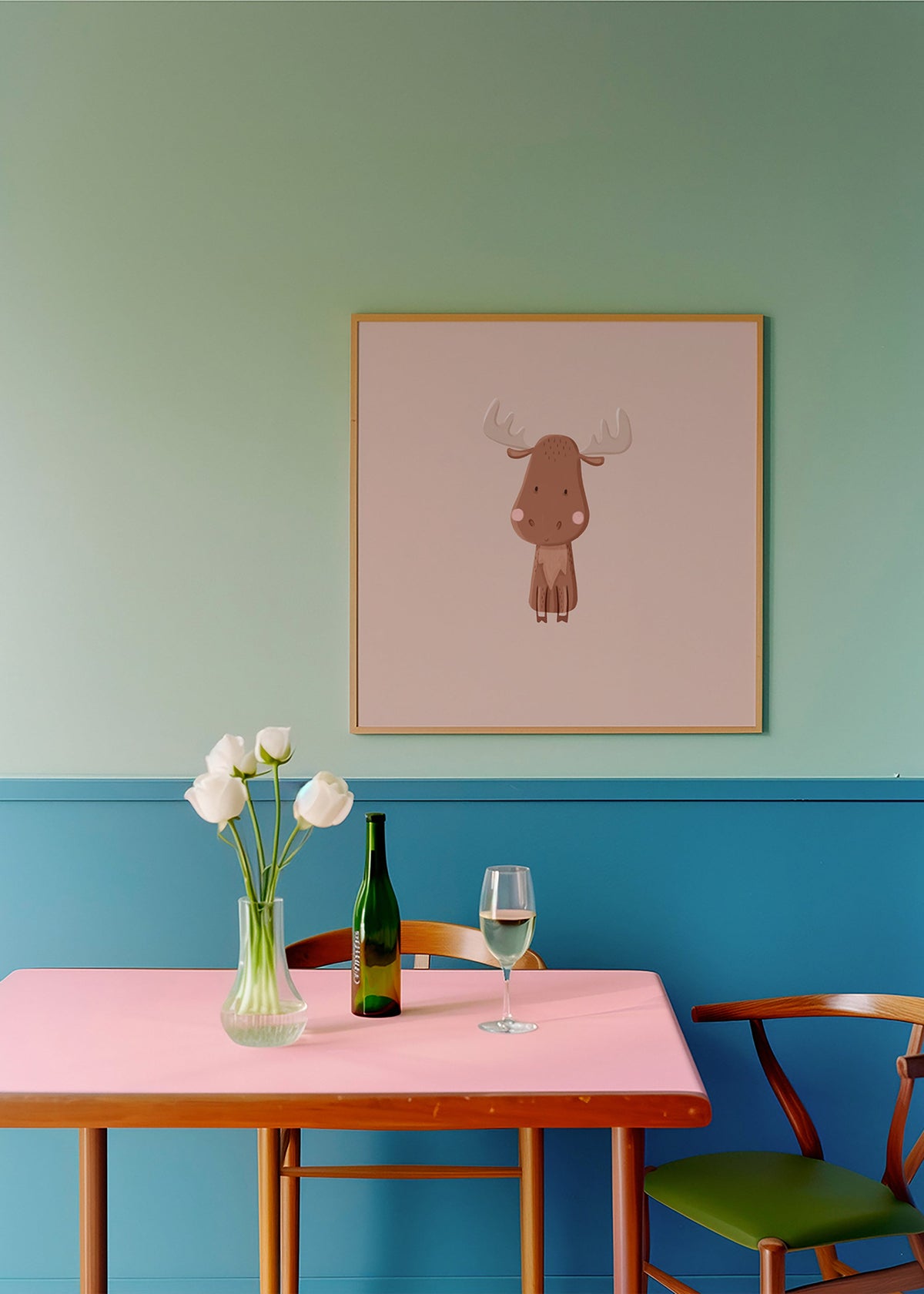 Ilustração minimalista de alce