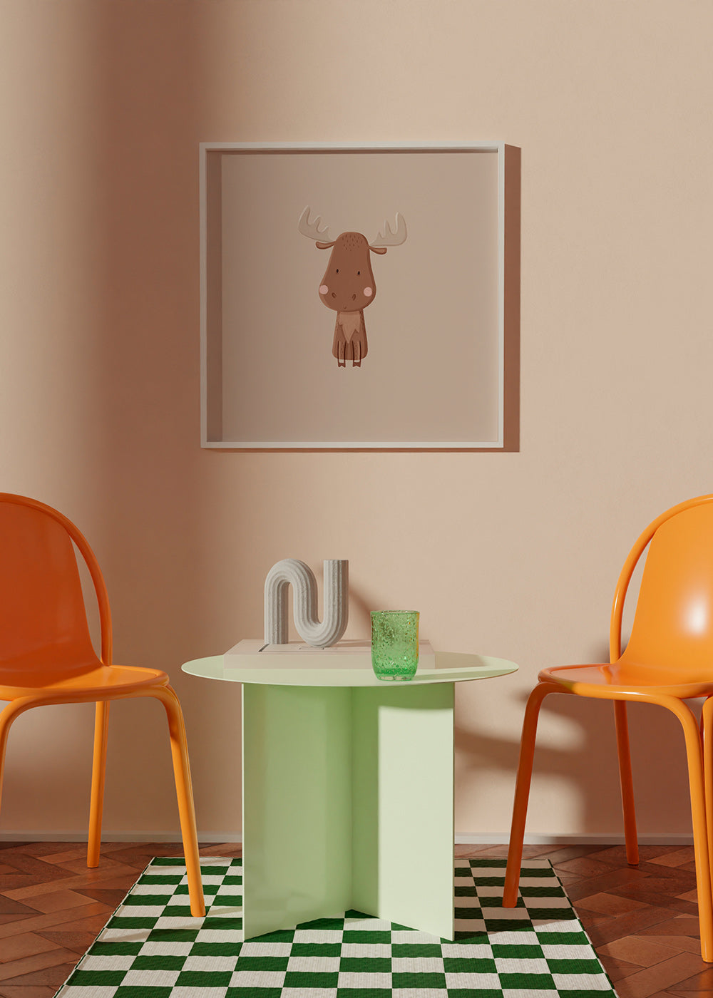 Ilustração minimalista de alce