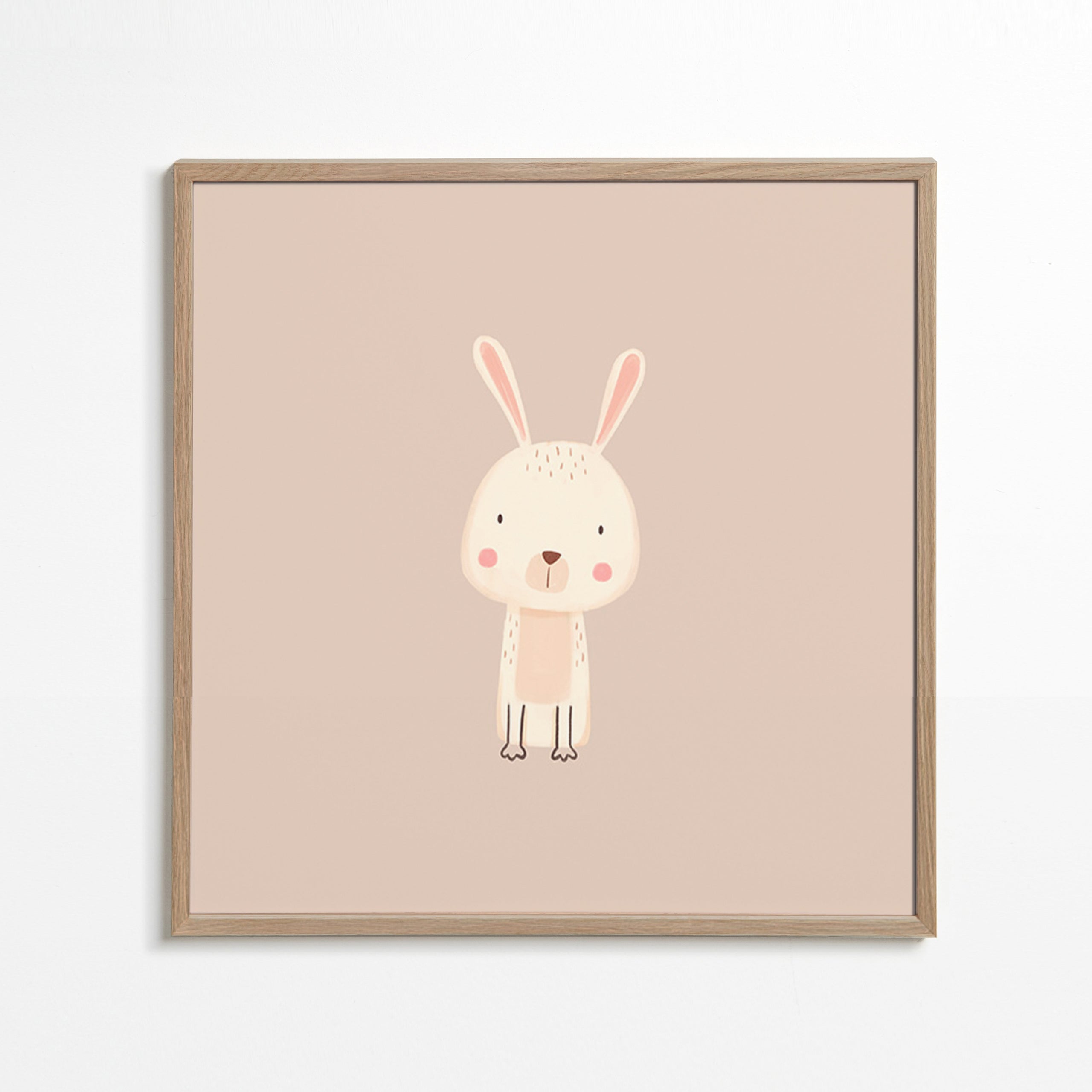 Lâmina infantil coelho minimal fundo bege