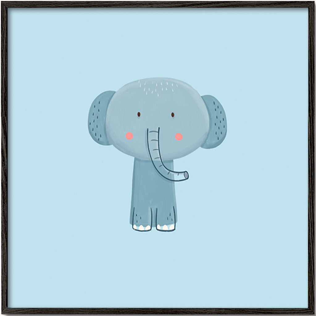 Estampa infantil elefante azul