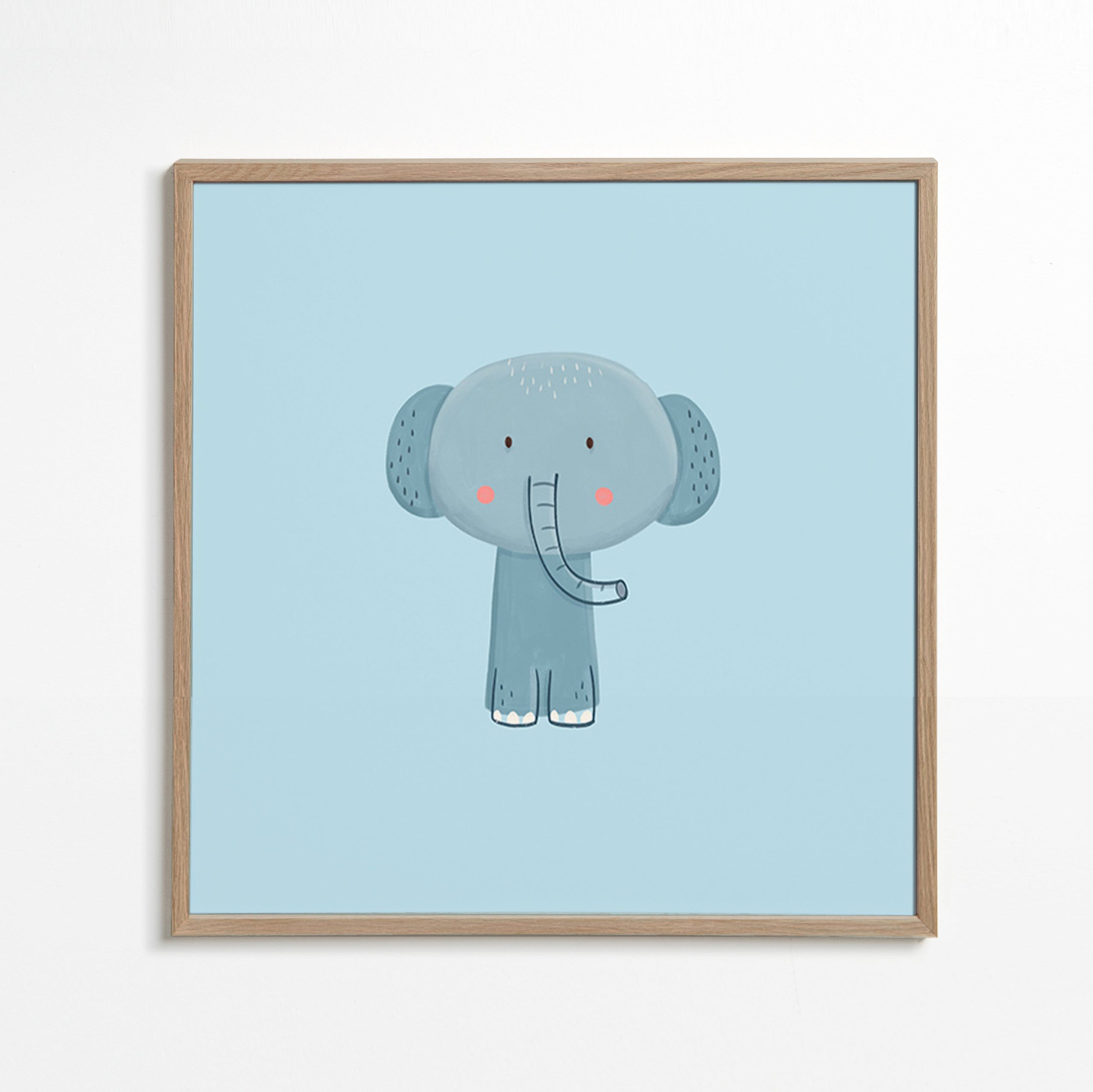 Estampa infantil elefante azul