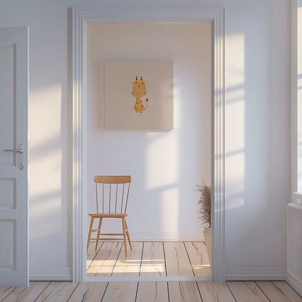 Lâmina infantil com girafa minimalista
