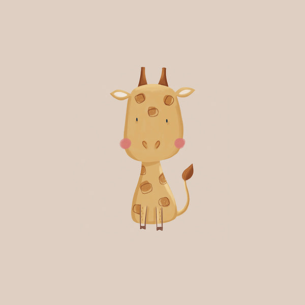 Lâmina infantil com girafa minimalista
