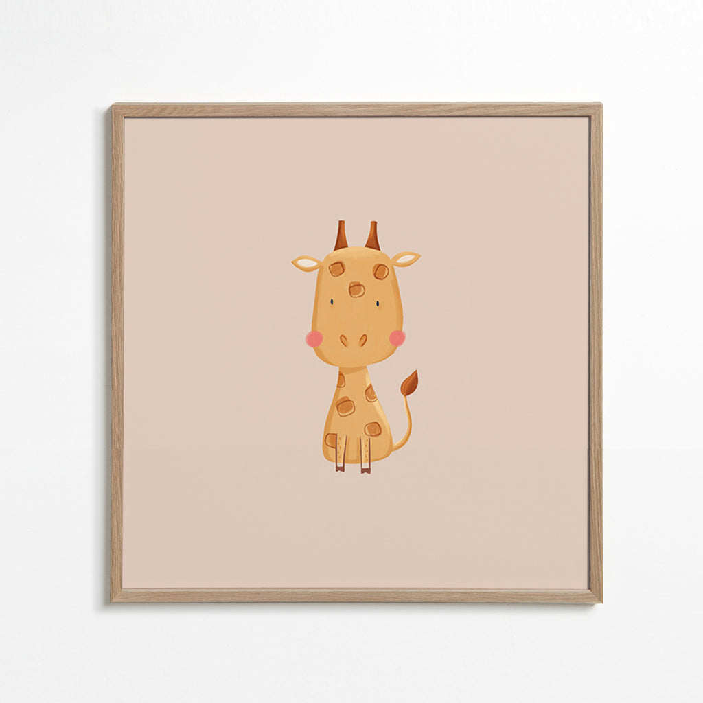 Lâmina infantil com girafa minimalista
