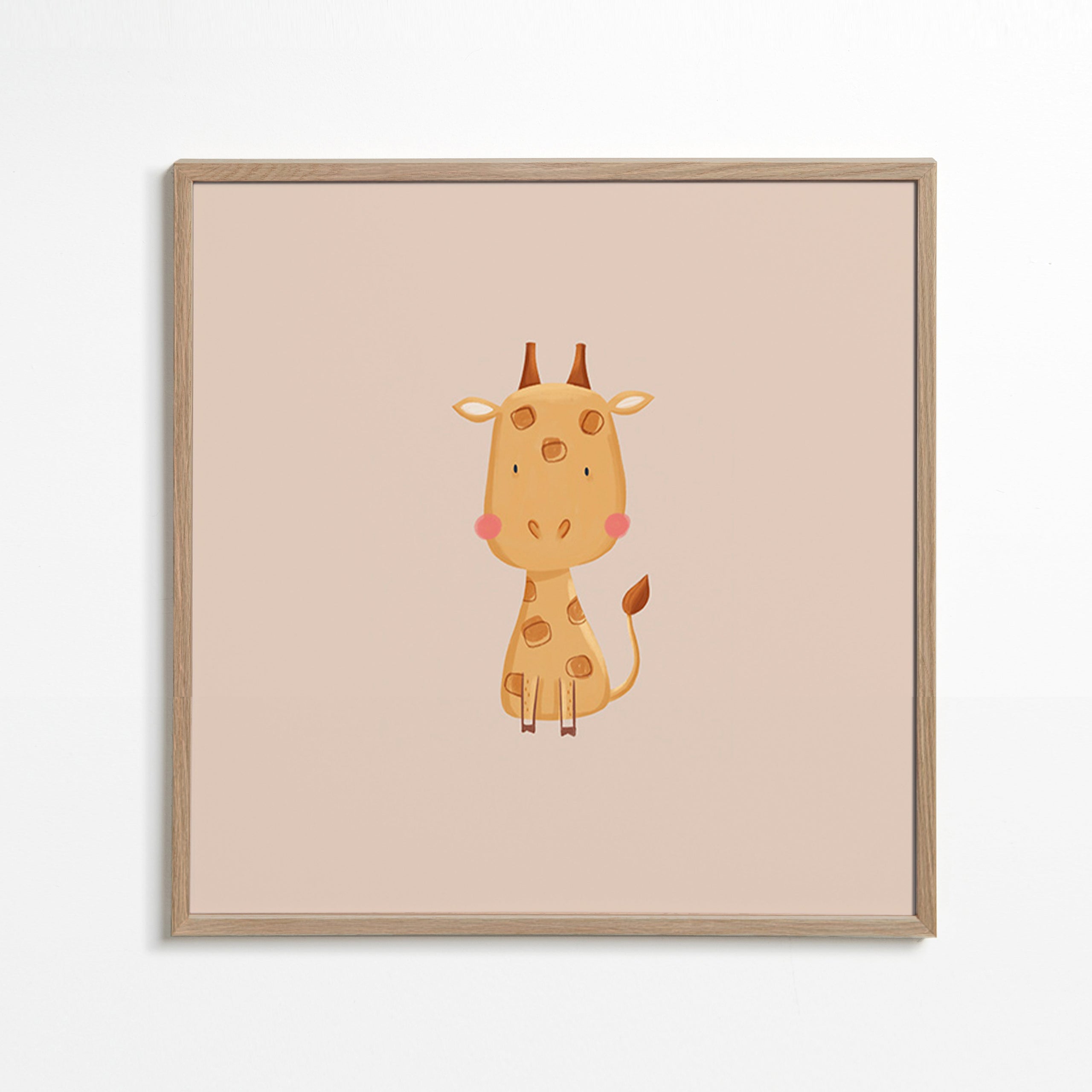 Lâmina infantil com girafa minimalista
