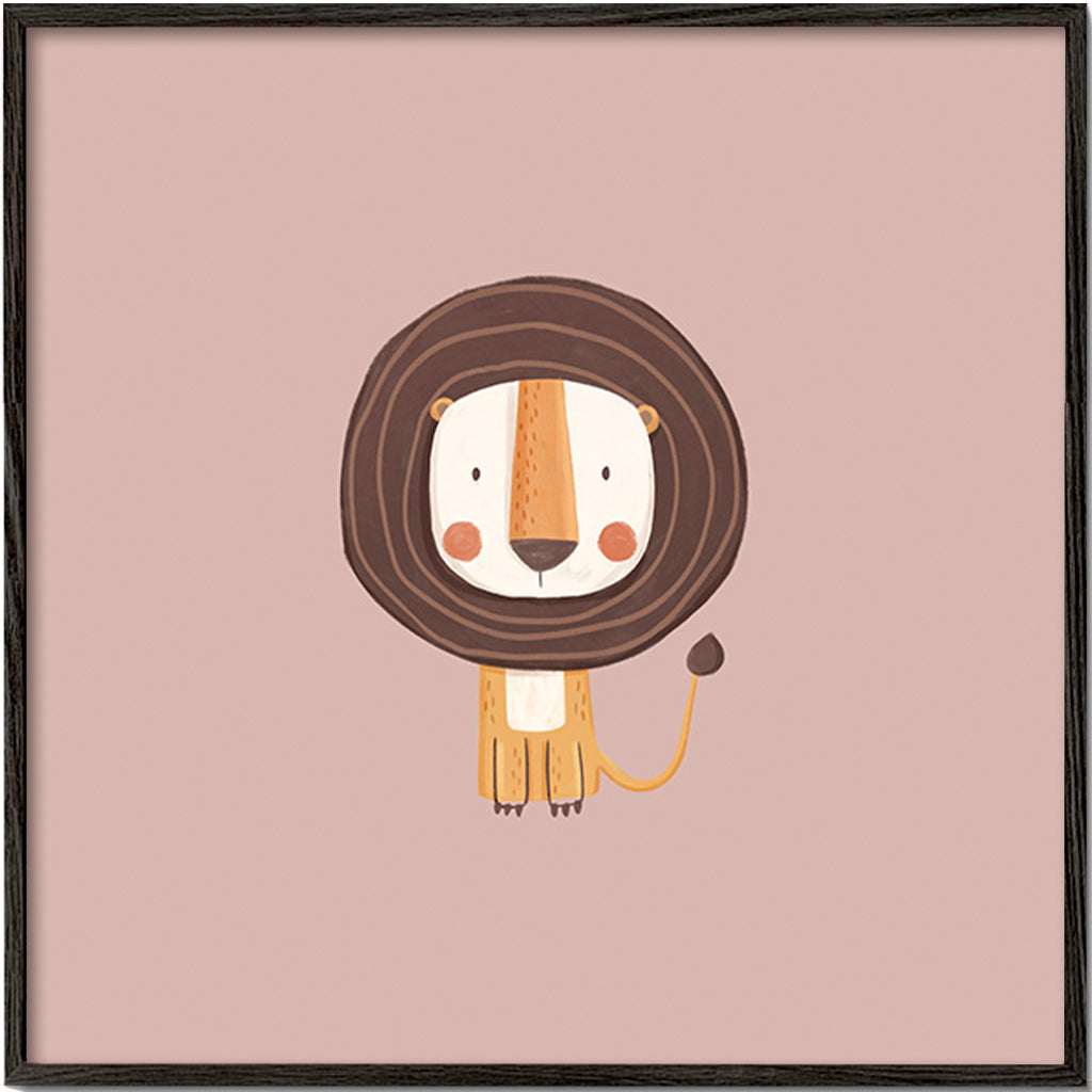 Lámina infantil: leão minimalista