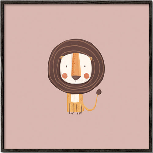 Lámina infantil: leão minimalista