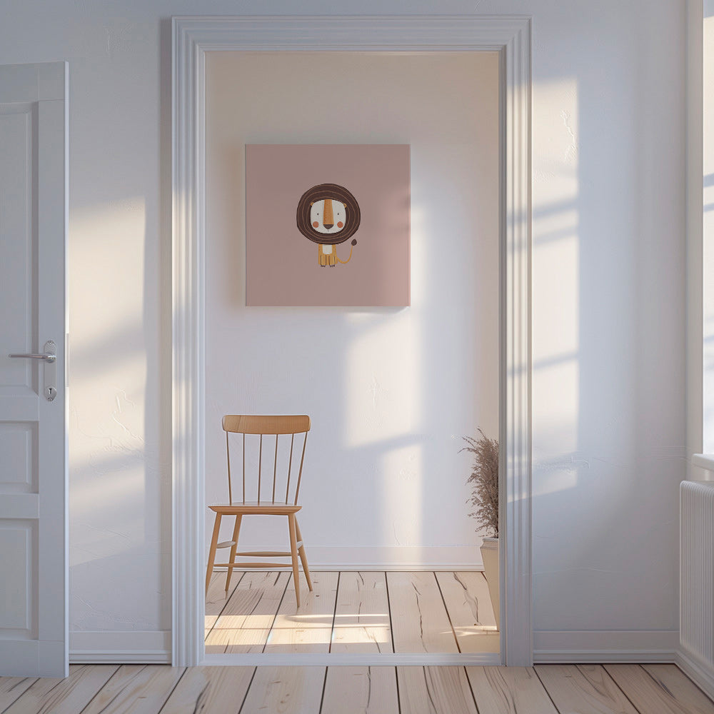 Lámina infantil: leão minimalista