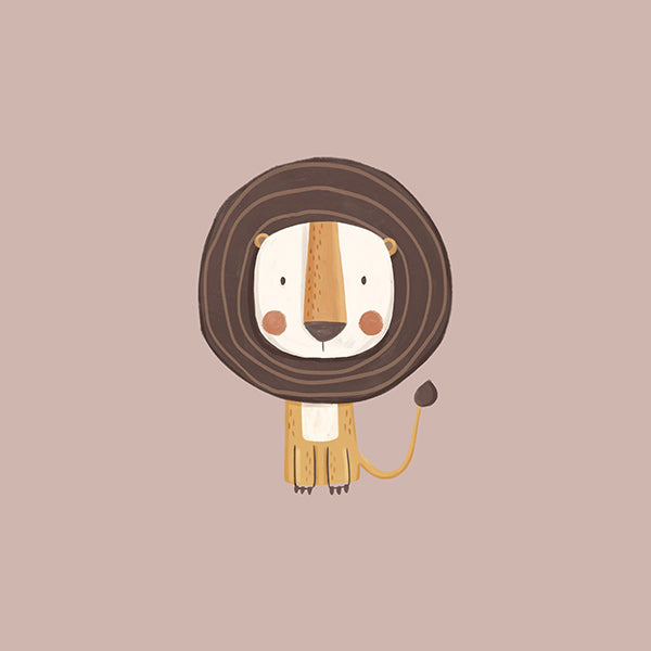 Lámina infantil: leão minimalista